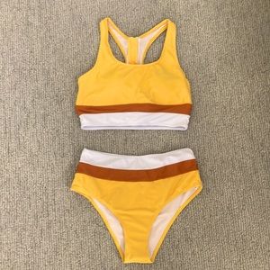 Textured Malibu Cut Back Crop Bikini Set | NWOT | 20% OFF!!